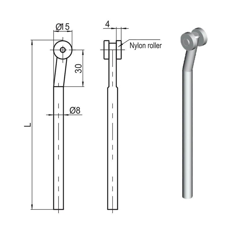 LG001 Nylon görgős összekötő rúdzár tartozékok