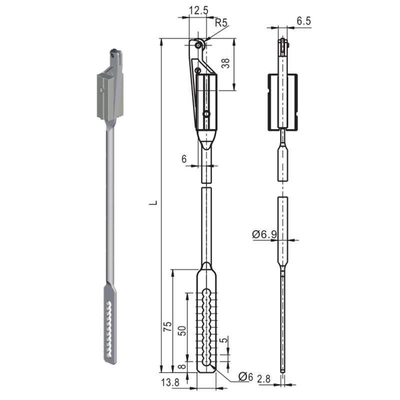 LG002-2 összekötő rúd ipari zártartozékok