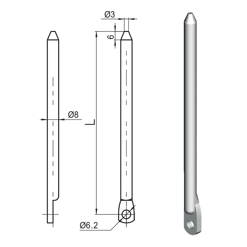 LG007-A Nylon görgős ipari összekötő rúd tartozékok